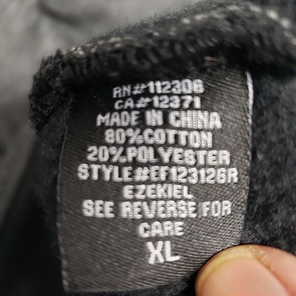 Ezekiel Henley Pullover Hoodie Sweatshirt Sweater Mens Gray Size XL - Picture 14 of 15